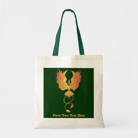 Sac de texte personnalisé Phoenix Rising (Devant)