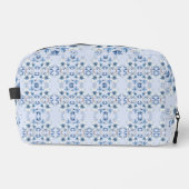 Sac de toilette à fleurs bleues botaniques (Recto)