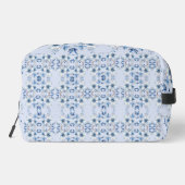 Sac de toilette à fleurs bleues botaniques (Verso)