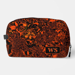 Sac de toilette à monogramme orange vibrant