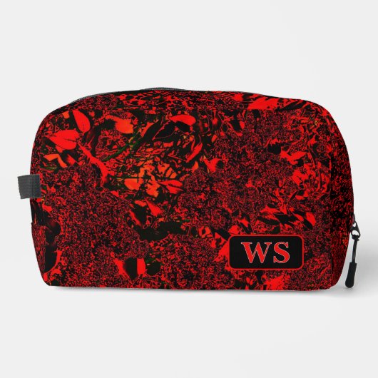 Sac de toilette à monogramme rouge vibrant (Recto)
