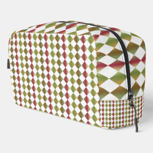 Sac de toilette à motif diamant à carreaux colorés