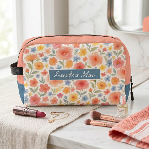 Sac de Toilette à Motif Floral Élégant et Chic