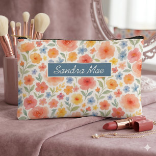 Sac de Toilette à Motif Floral Élégant et Chic