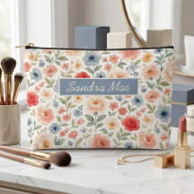 Sac de Toilette à Motif Floral Élégant et Chic