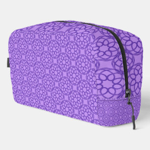 Sac de toilette à motif géométrique violet sans co