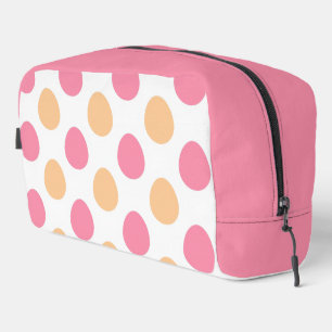 Sac de toilette à motif œufs de Pâques rose pêche