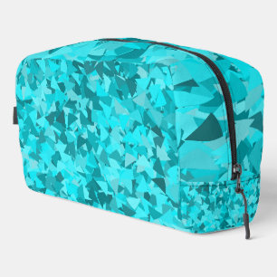 Sac de toilette à motif triangulaire bleu sarcelle