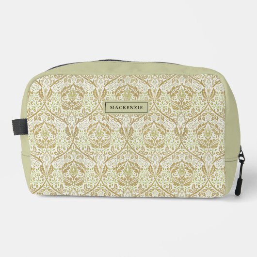 Sac de toilette à motifs floraux or élégant (Recto)