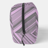 Sac de toilette à rayures grises violettes (Droite)