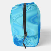 Sac de toilette abstrait bleu ondulé (Droite)