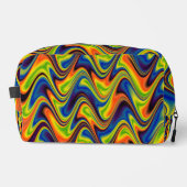 Sac de toilette abstrait multicolore ondulé (Recto)