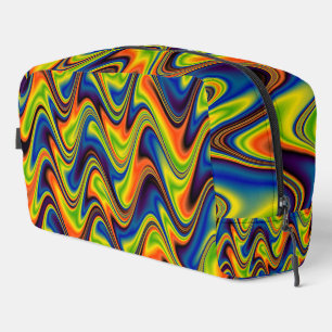 Sac de toilette abstrait multicolore ondulé