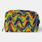 Sac de toilette abstrait multicolore ondulé (Verso)