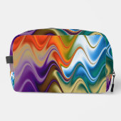 Sac de toilette abstrait multicolore ondulé (Recto)