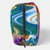 Sac de toilette abstrait multicolore ondulé (Droite)