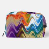 Sac de toilette abstrait multicolore ondulé (Verso)