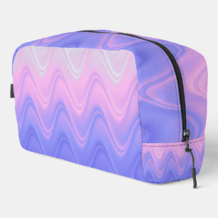 Sac de toilette abstrait rose violet ondulé