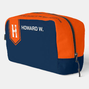 Sac de toilette bleu orange pour homme/père