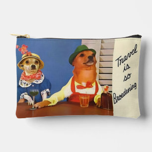 Sac de toilette de voyage pour chien de style rétr