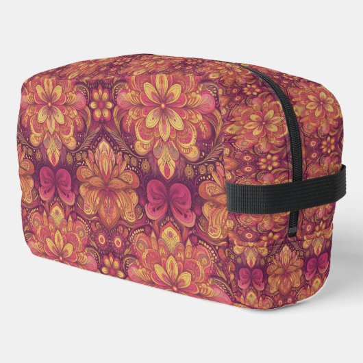 Sac de toilette de voyage rose (Coin gauche)