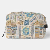 Sac de toilette en Patchwork bleu Mandala (Verso)