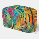 Sac de toilette Feuilles tropicaux Palmiers coloré (Coin droit)