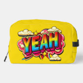 Sac de toilette jaune YEAH. (Verso)
