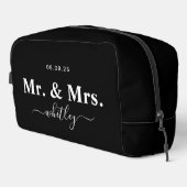 Sac de toilette M. & Mme pour couple (noir) (Coin droit)