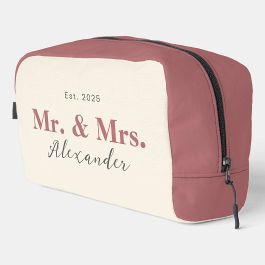 Sac de toilette M. & Mme pour couple (rose : B7707 (Coin droit)