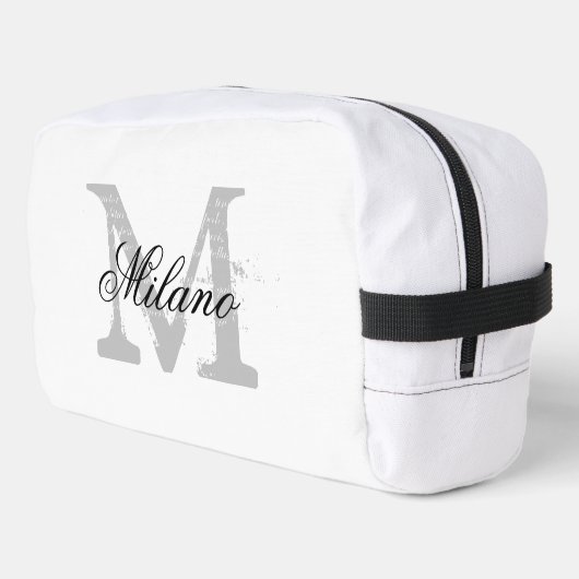 Sac de toilette monogramme personnalisé (Coin gauche)