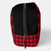Sac de toilette motif à bison rouge plaid (Droite)