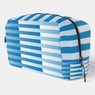 Sac de toilette Motif bleu blanc rayé