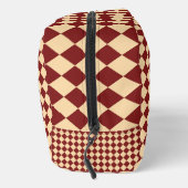 Sac de toilette Motif jaune rouge Checker diamant (Droite)