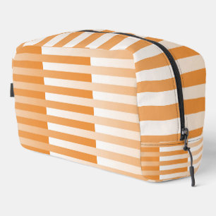 Sac de toilette Motif orange blanc rayé
