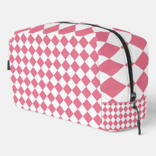 Sac de toilette Motif Pink White Diamond Checker