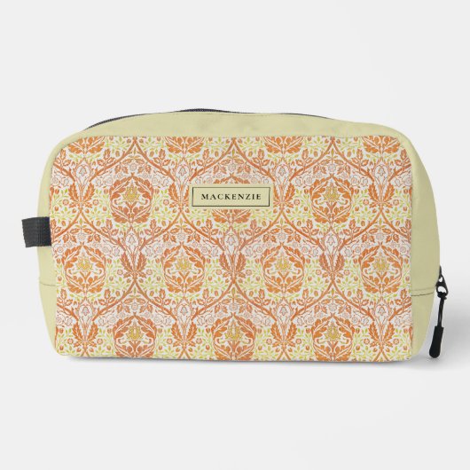 Sac de toilette Orange Floral élégant (Recto)