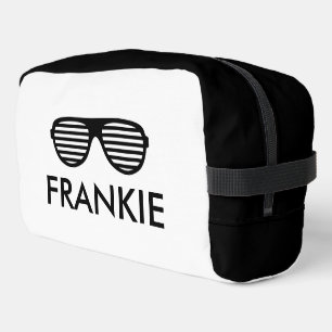 Sac de toilette personnalisé avec logo lunettes de