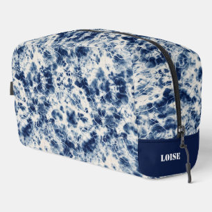 Sac de toilette personnalisé en marbre Tie-Dye