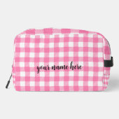 Sac de toilette personnalisé en plastique rose (Verso)