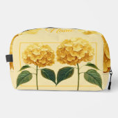 Sac de toilette personnalisé - Hydrangée jaune (Recto)