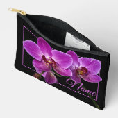 Sac de toilette personnalisé - Orchidée rose (Ouvrir)