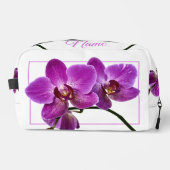 Sac de toilette personnalisé - Orchidée rose (Recto)