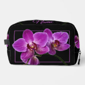 Sac de toilette personnalisé - Orchidée rose (Recto)