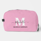 Sac de toilette rose avec monogramme (Recto)