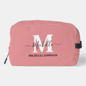 Sac de toilette rose avec monogramme (#E48E91) (Verso)