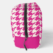 Sac de toilette rose et blanc chaud Houndstooth (Droite)