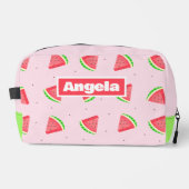 Sac de toilette rose pastèque (Recto)