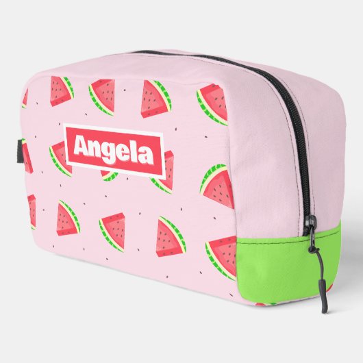 Sac de toilette rose pastèque (Coin droit)