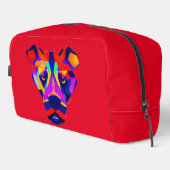 Sac de toilette rouge Alexander's Dog dopp kit (Coin droit)